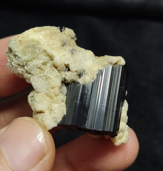 Natural Terminated Black Tourmaline Crystal on Matrix 35 grams