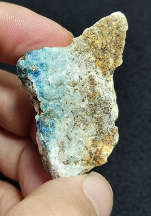 An Aesthetic specimen of fluorescent lazurite on matrix with pyrite 50 grams