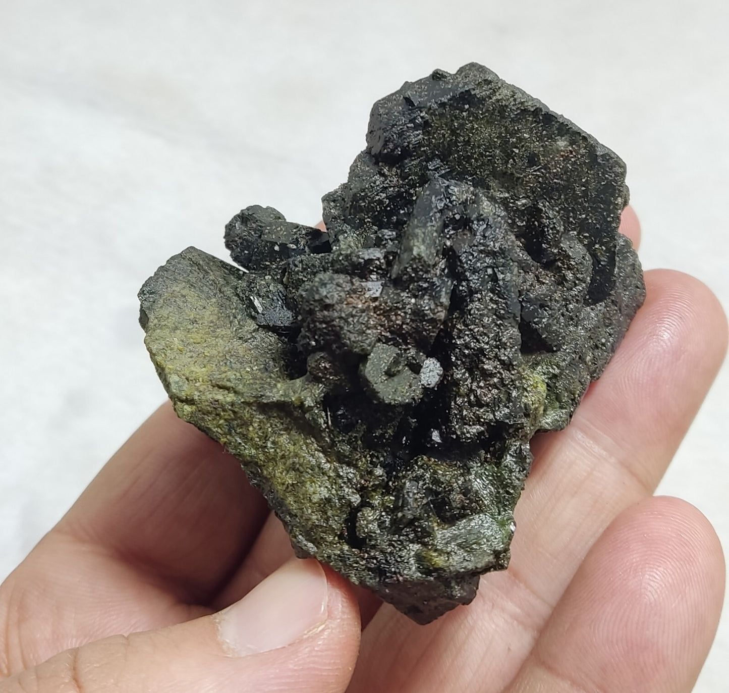 An Aesthetic Natural terminated epidote crystal specimen 159 grams