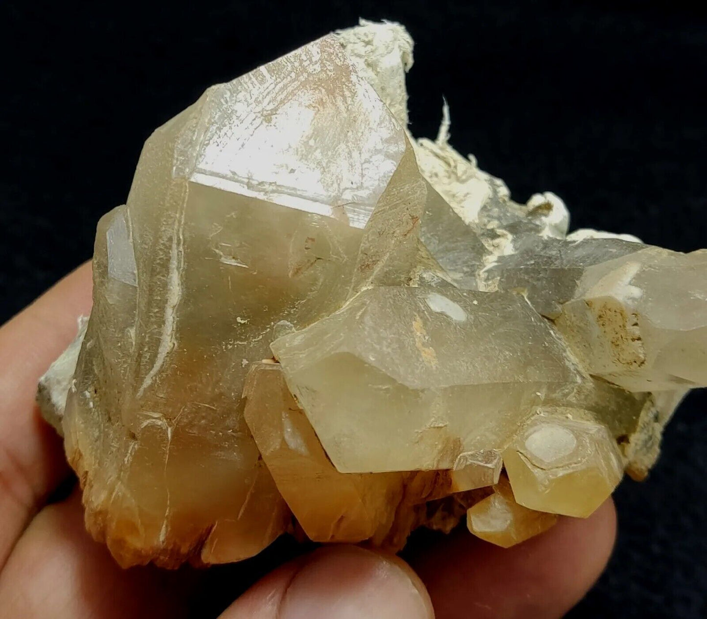 Amphibole included quartz cluster specimen 179 grams