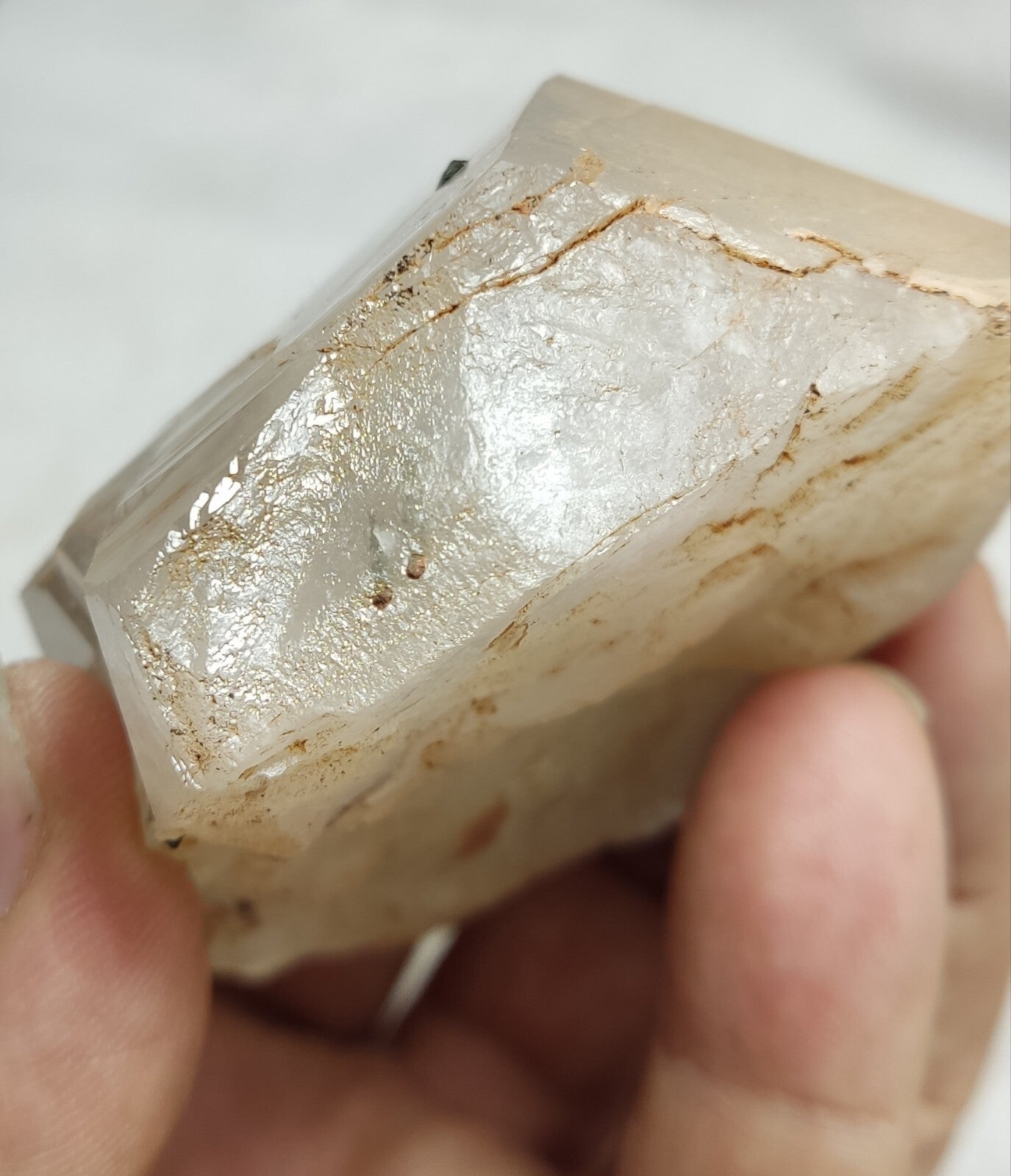 An Aesthetic terminated Quartz floater with needle inclusions 265 grams