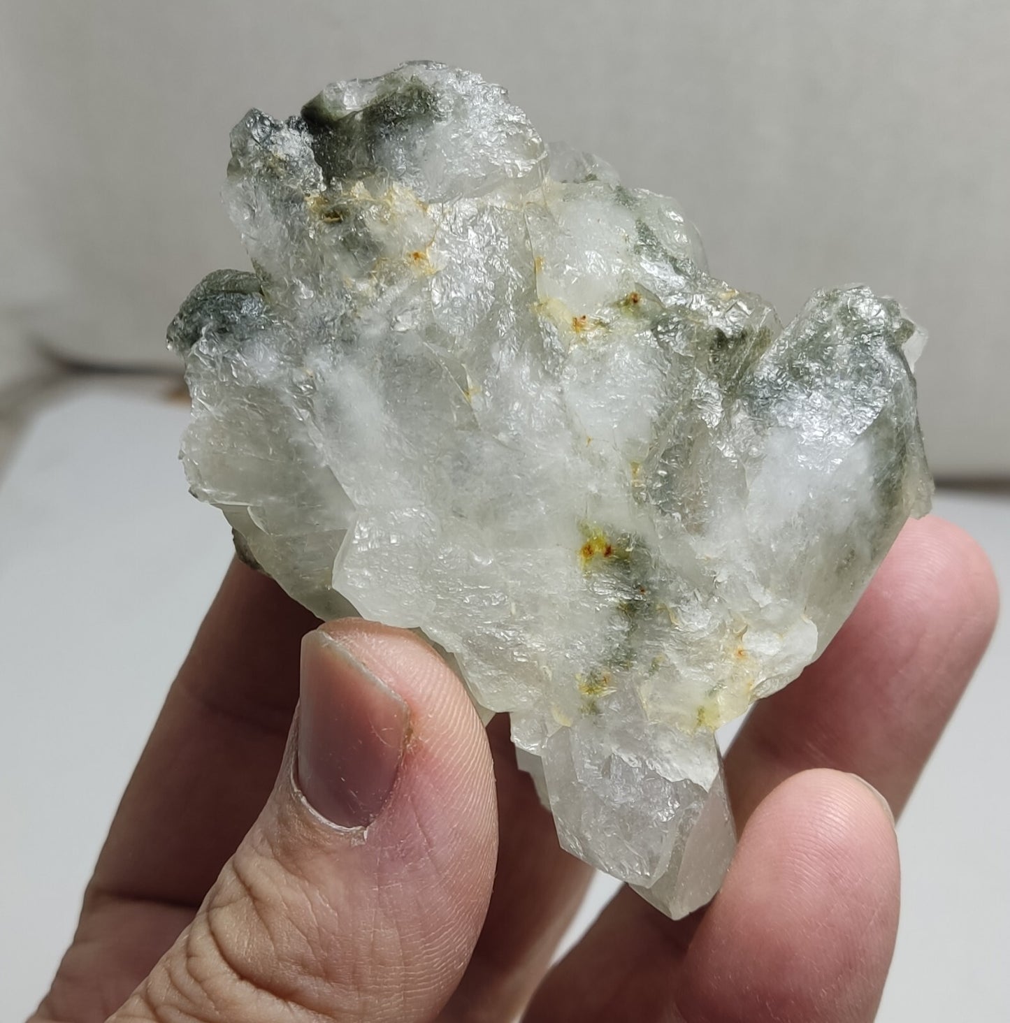 An Aesthetic Natural beautifully terminated Chlorite Quartz cluster 218 grams