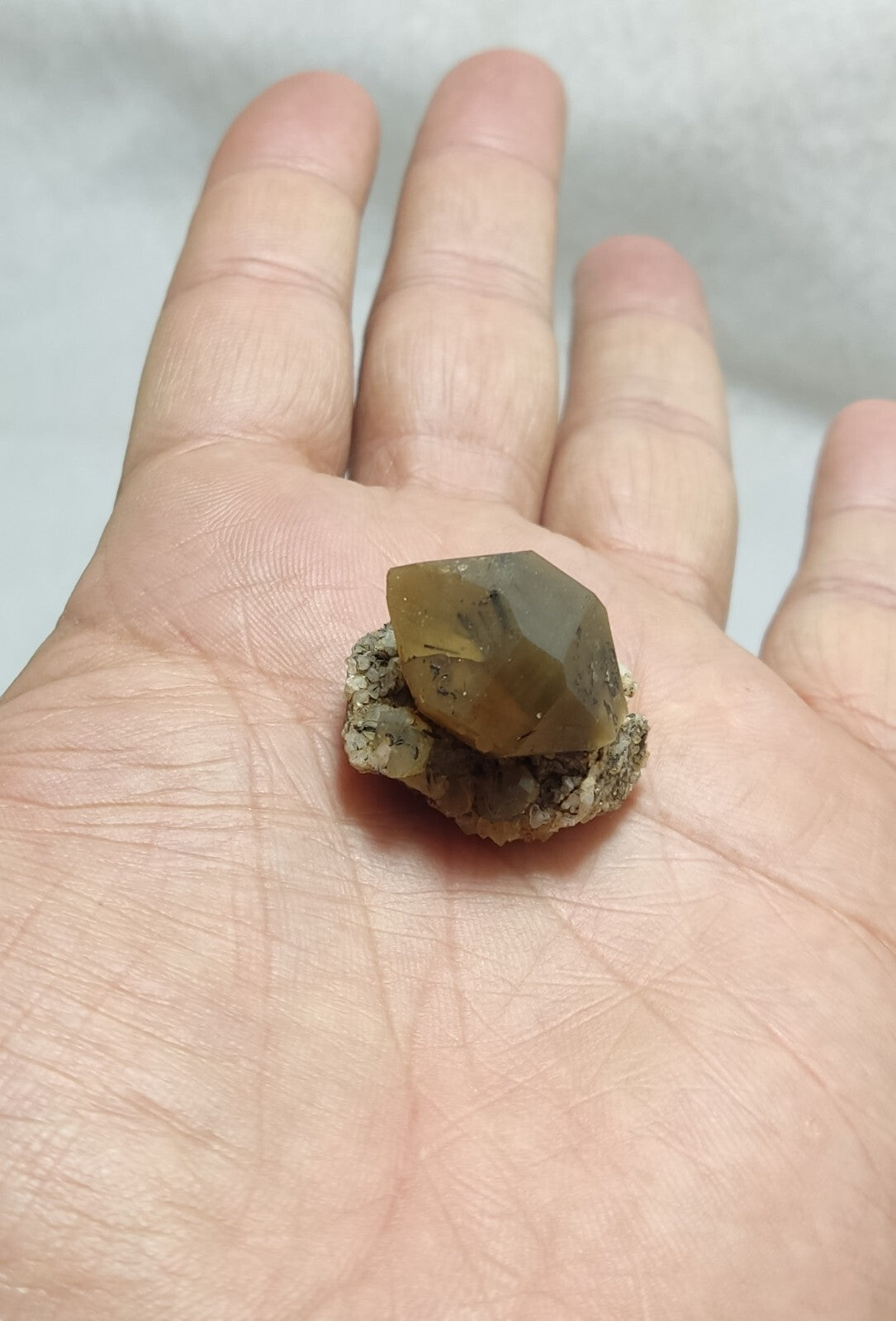 An aesthetic natural terminated astrophyllite Quartz crystal on matrix 15 grams