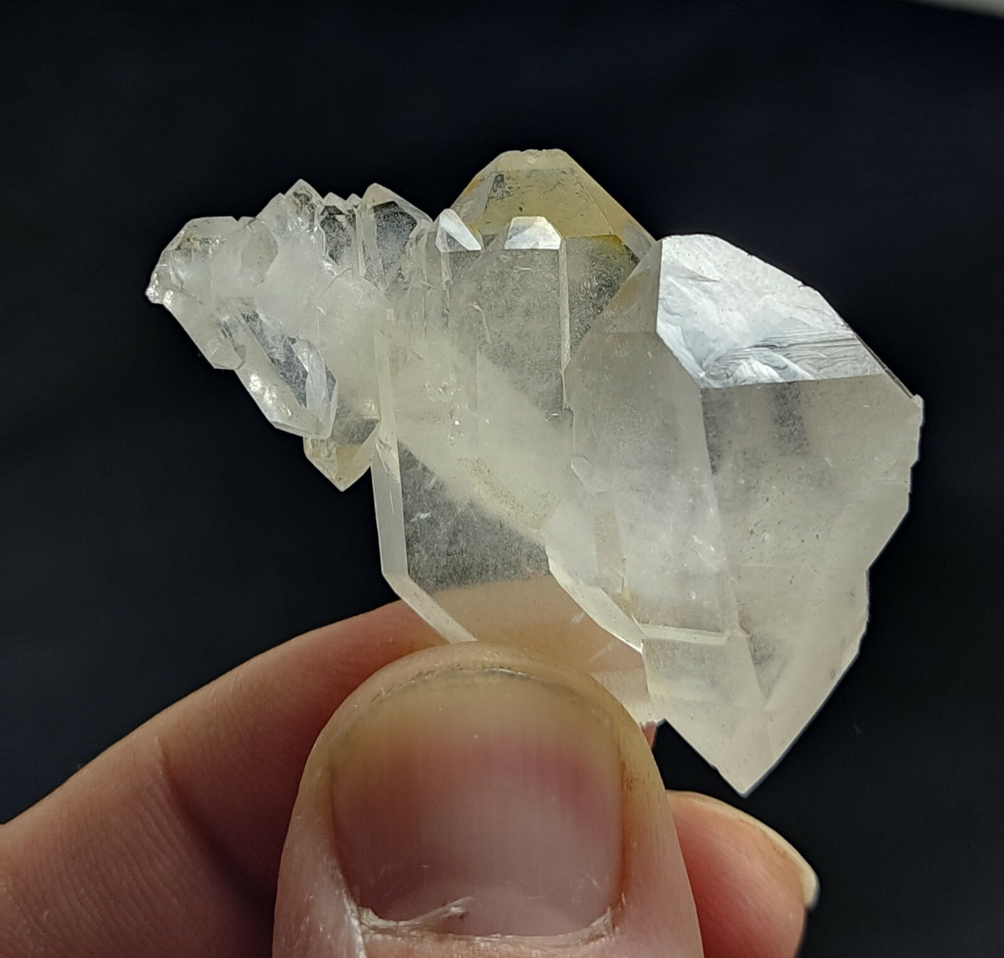 An amazing specimen of terminated faden Quartz crystal 19 grams