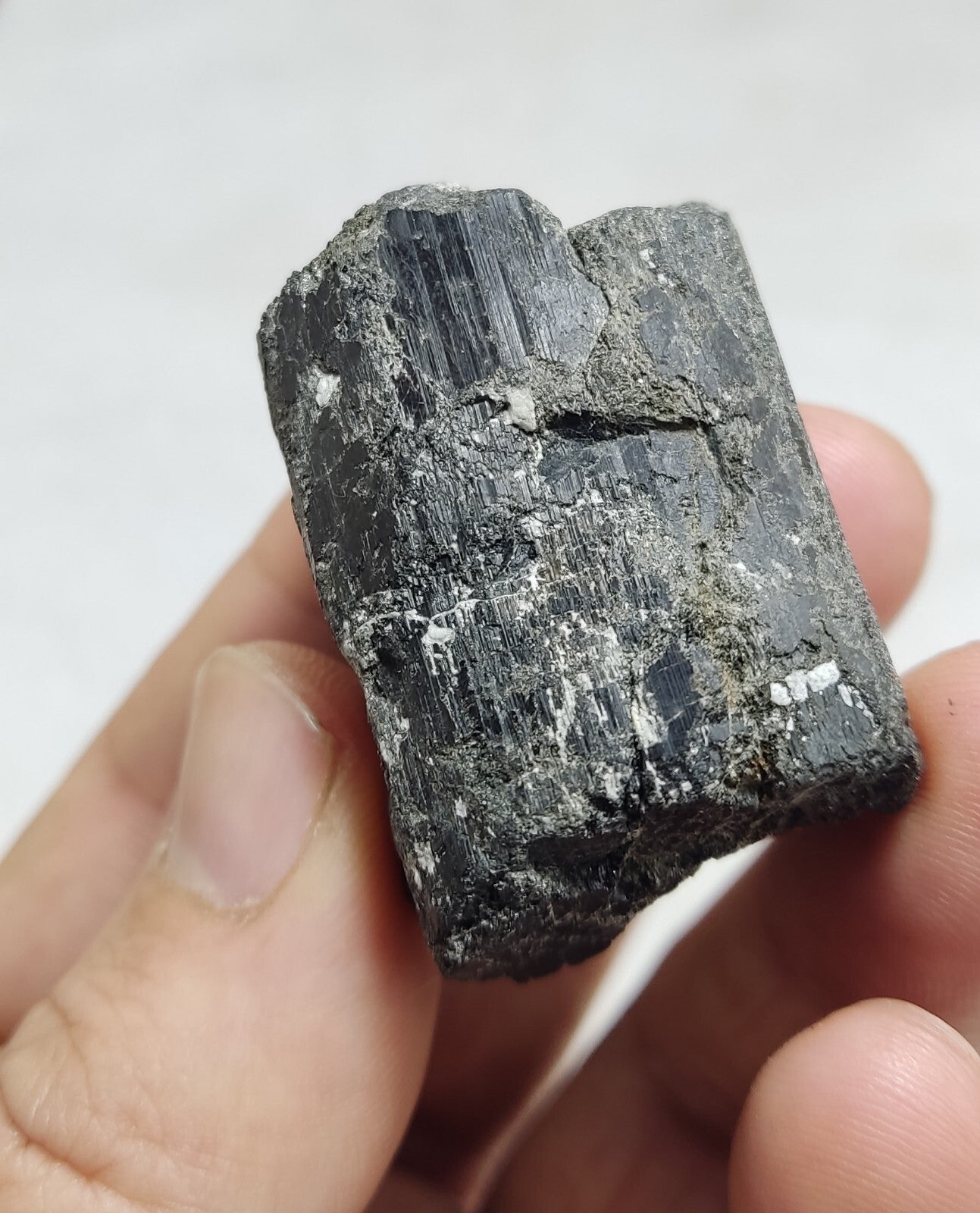 An amazing specimen of terminated black tourmaline 66 grams