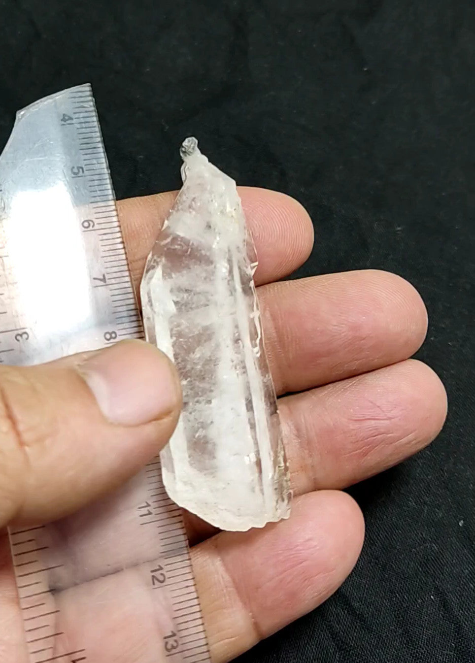 An amazing specimen of terminated faden Quartz crystal 22 grams