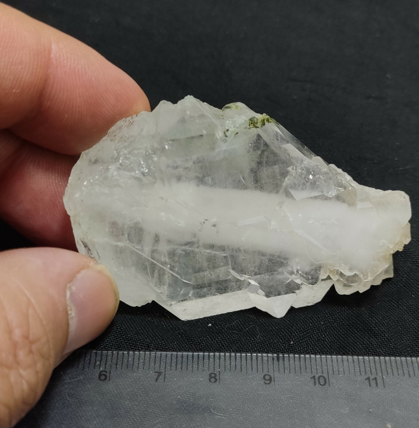 An aesthetic specimen of terminated faden Quartz crystal 62 grams