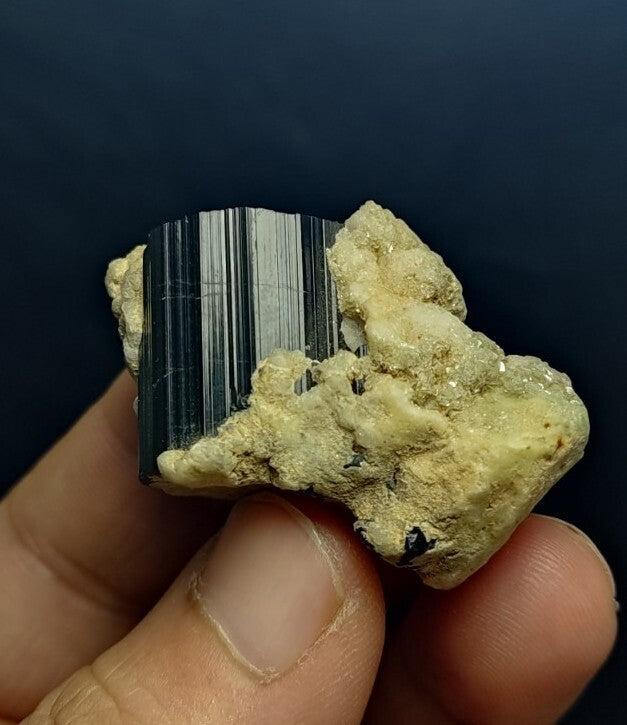 Natural Terminated Black Tourmaline Crystal on Matrix 35 grams