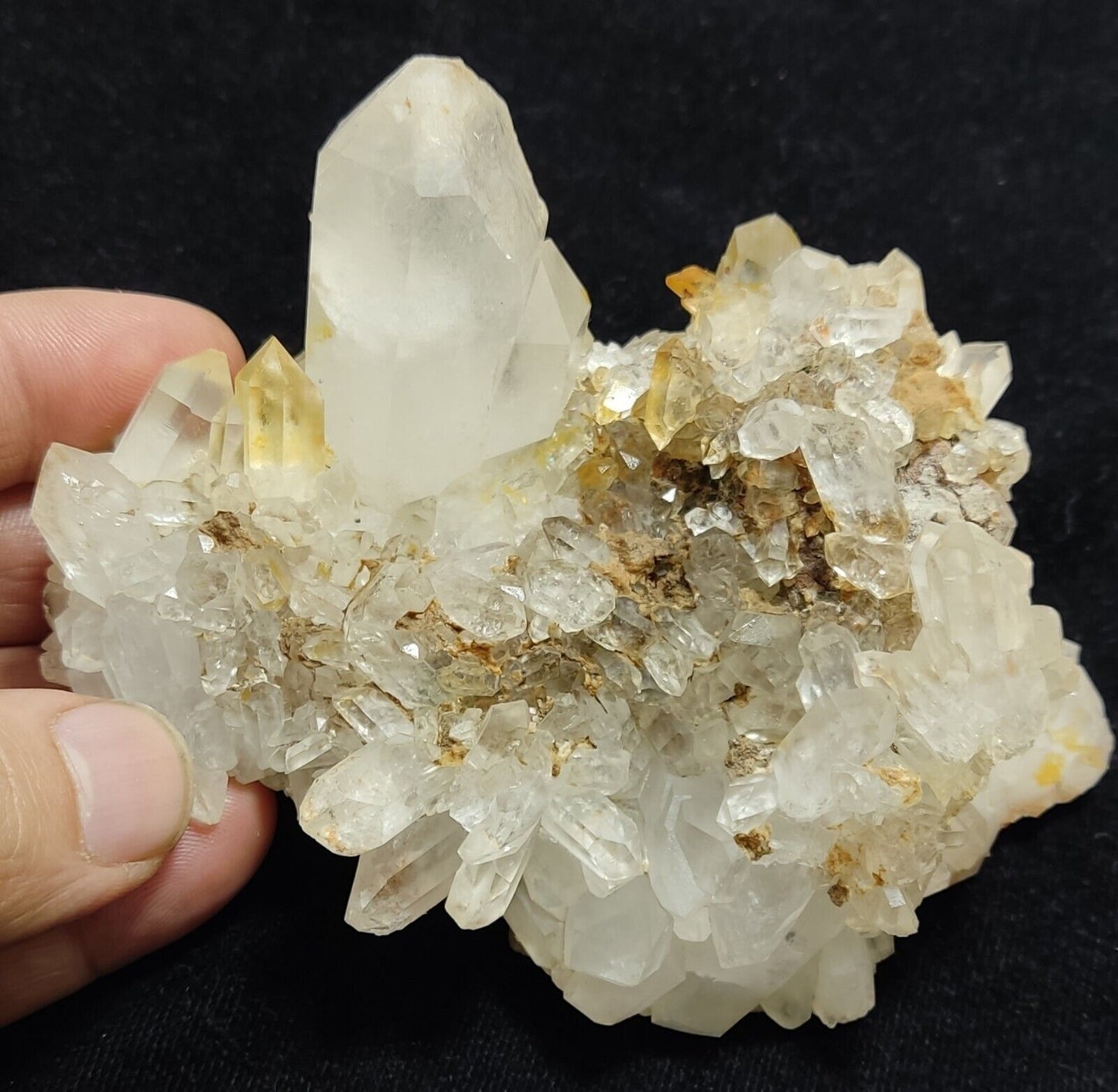 An Aesthetic Natural beautifully terminated Quartz cluster 375 grams
