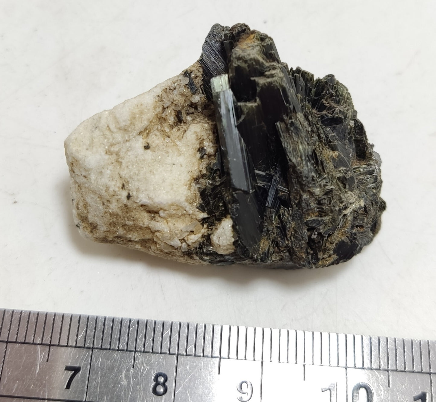 An aesthetic specimen of terminated aegirine crystals on matrix 25 grams