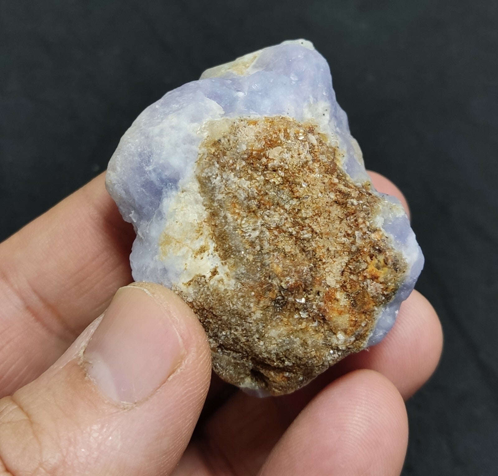 An amazing specimen of rough hackmanite chunk highly Tenebrescent 62 grams