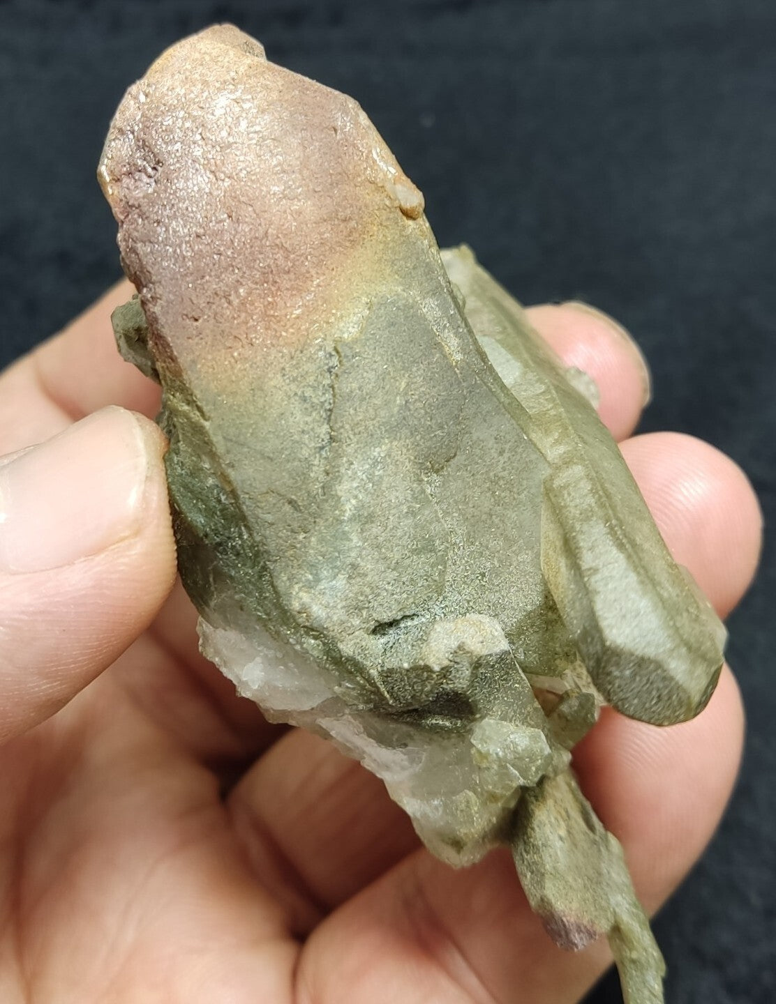 An Aesthetic Natural beautifully terminated Chlorite Quartz cluster 89 grams