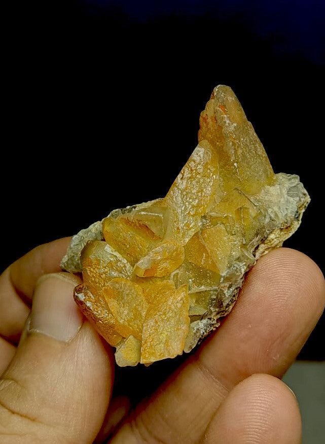 Natural  Calcite Cluster On Matrix With Flourite 51 Grams.