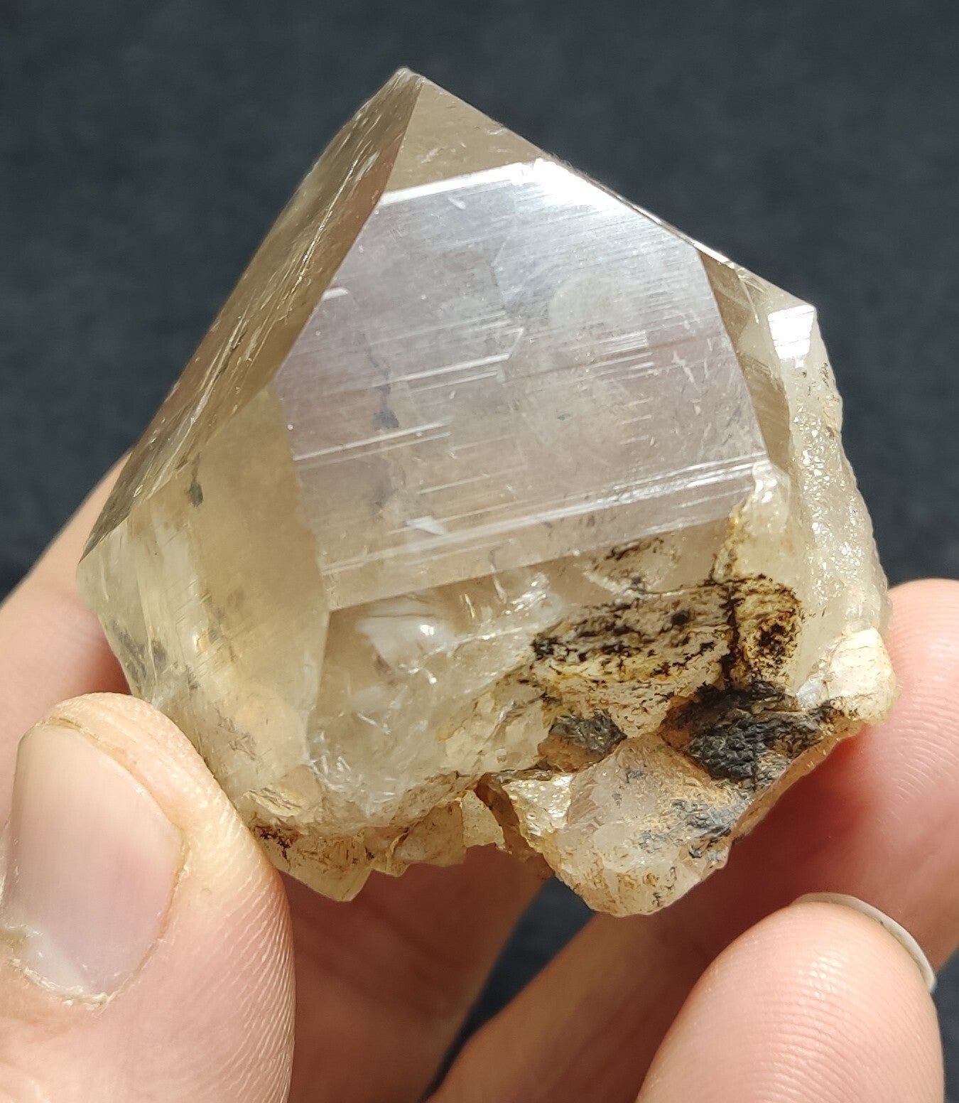 An Aesthetic terminated smoky quartz crystal 130 grams