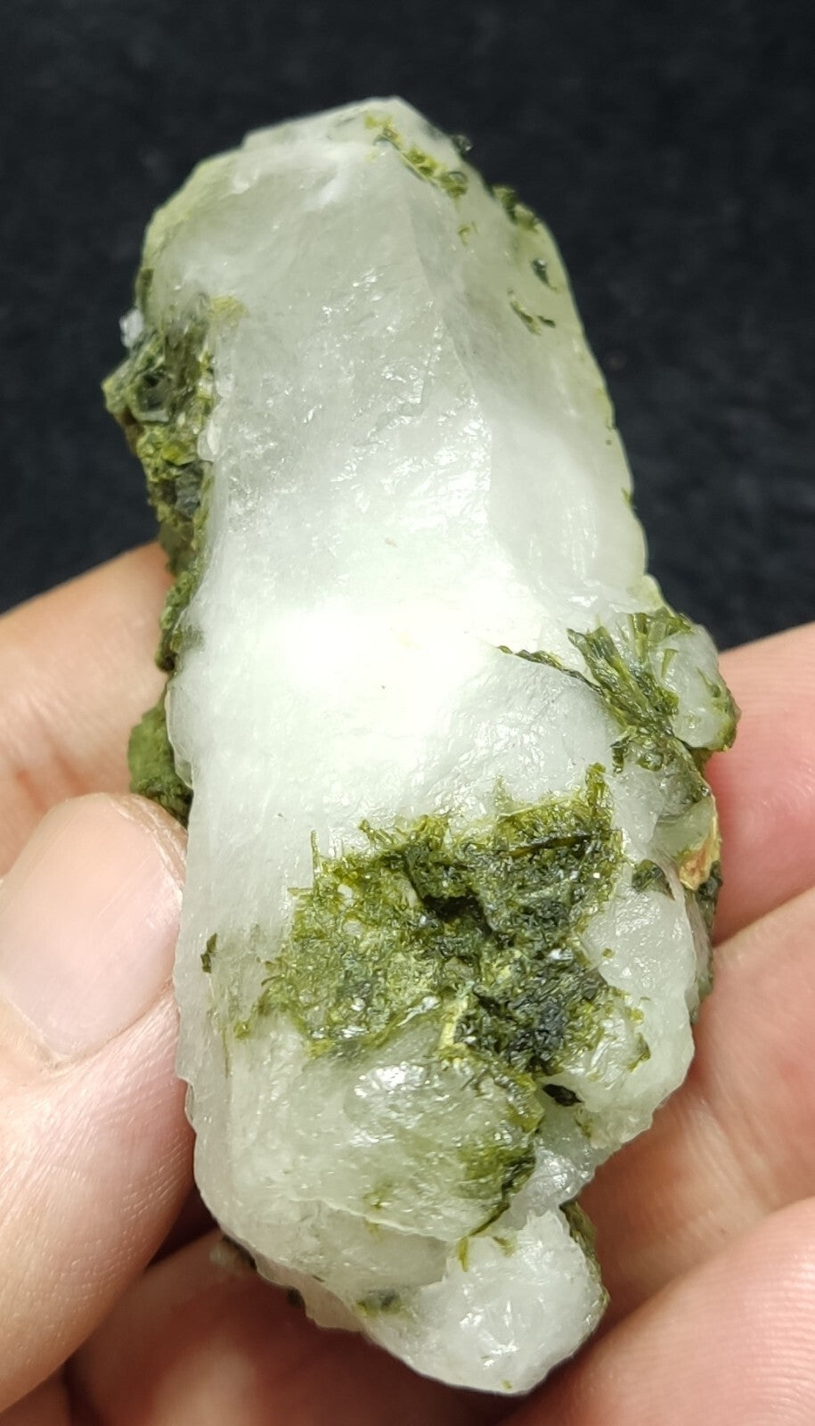 An Aesthetic terminated epidote Quartz specimen 111 grams