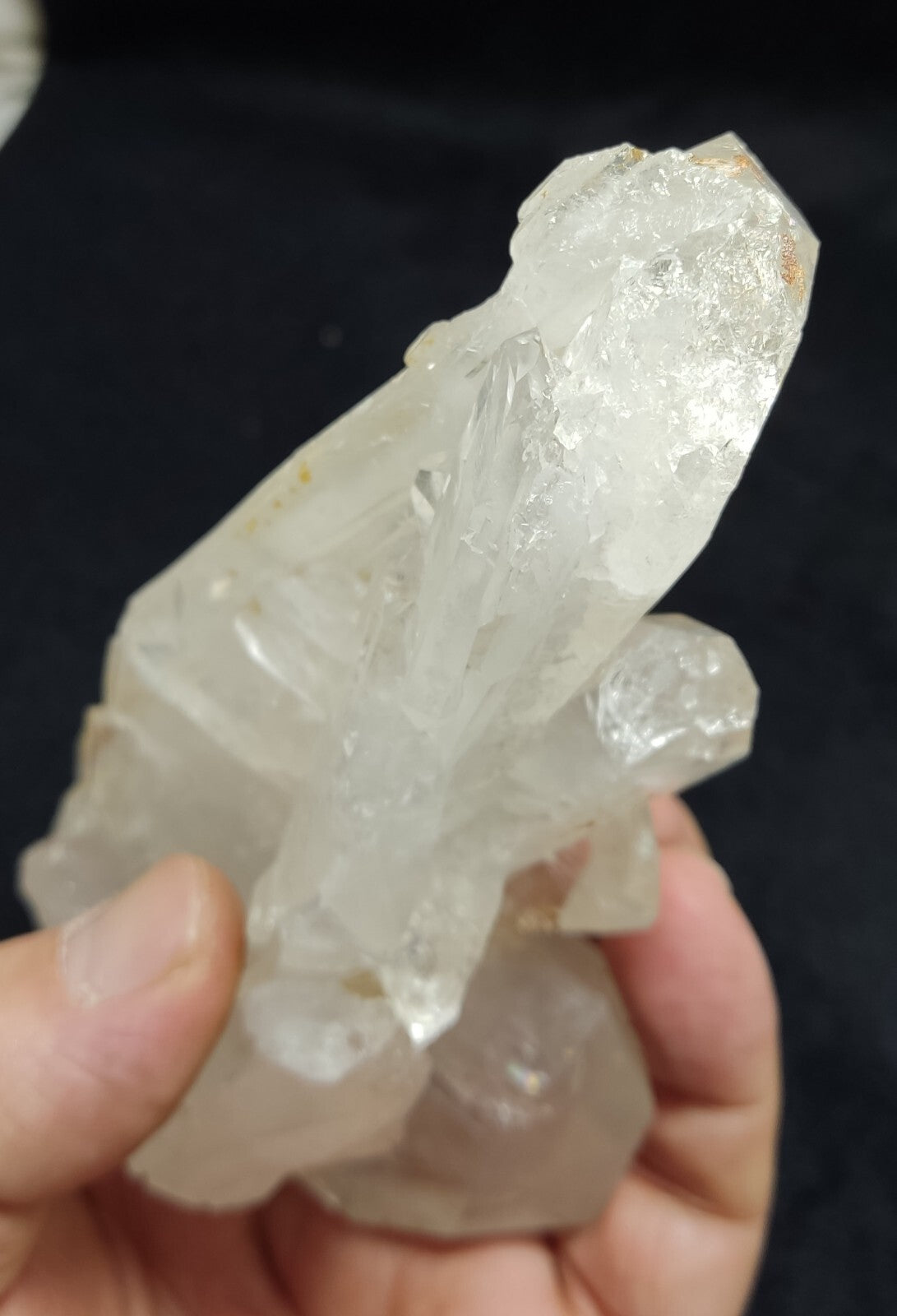 An amazing specimen of terminated faden Quartz crystal 320 grams