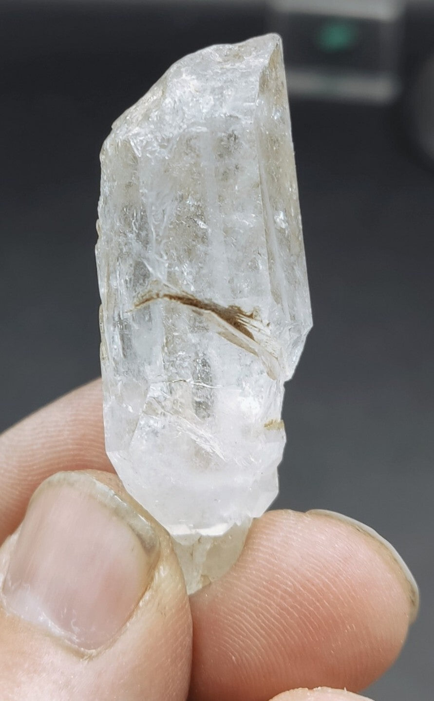 An Aesthetic terminated specimen of Faden Quartz crystal 20 grams