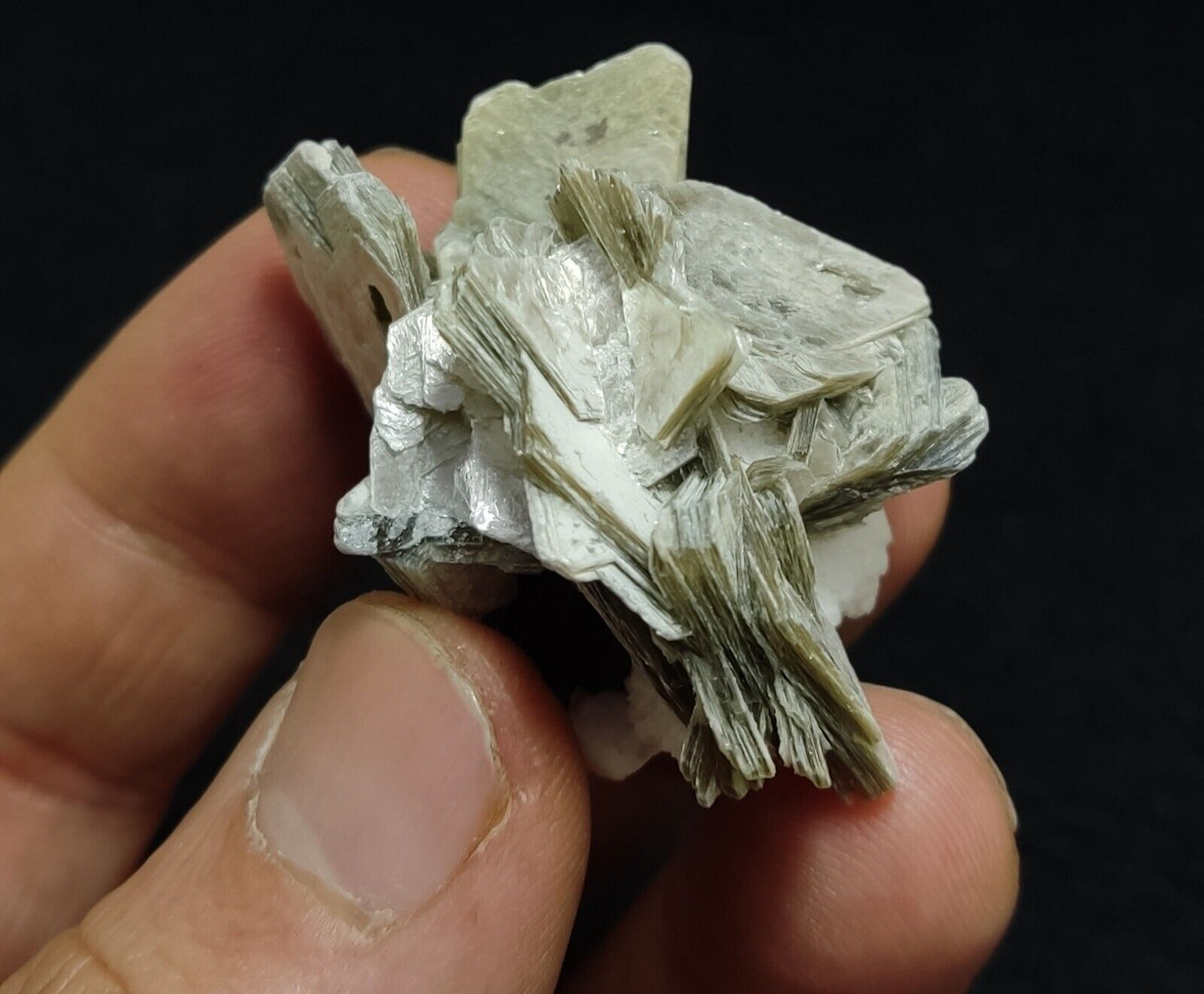 An Aesthetic combo specimen of feldspar, Tourmaline, muscovite 28 grams