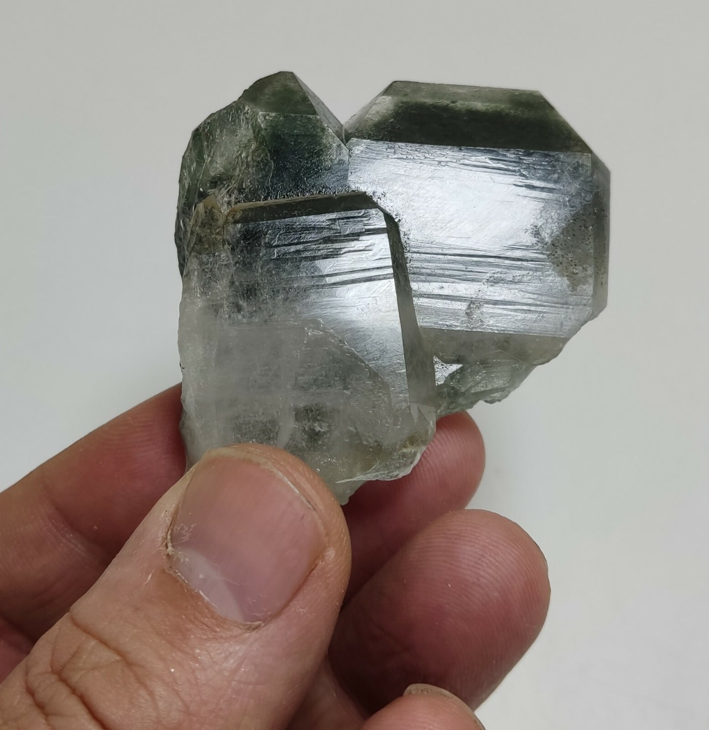 A very Aesthetic Natural beautifully terminated Chlorite Quartz crystal 62 grams