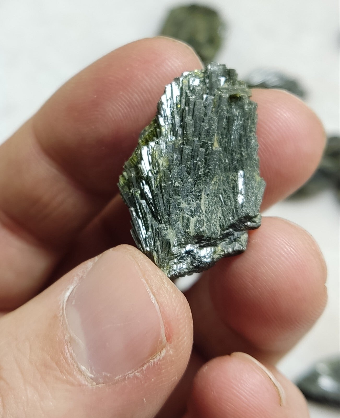 Natural Dark Green Epidotes crystals Random Selection.