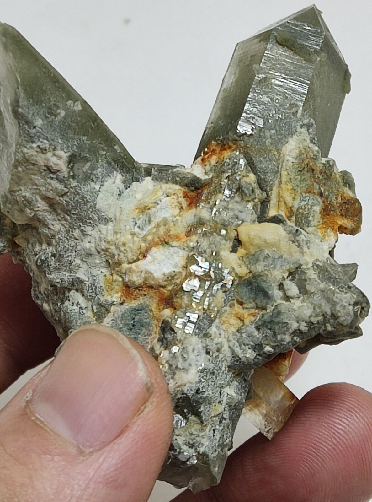 An Aesthetic Natural terminated chlorite Quartz specimen 90 grams
