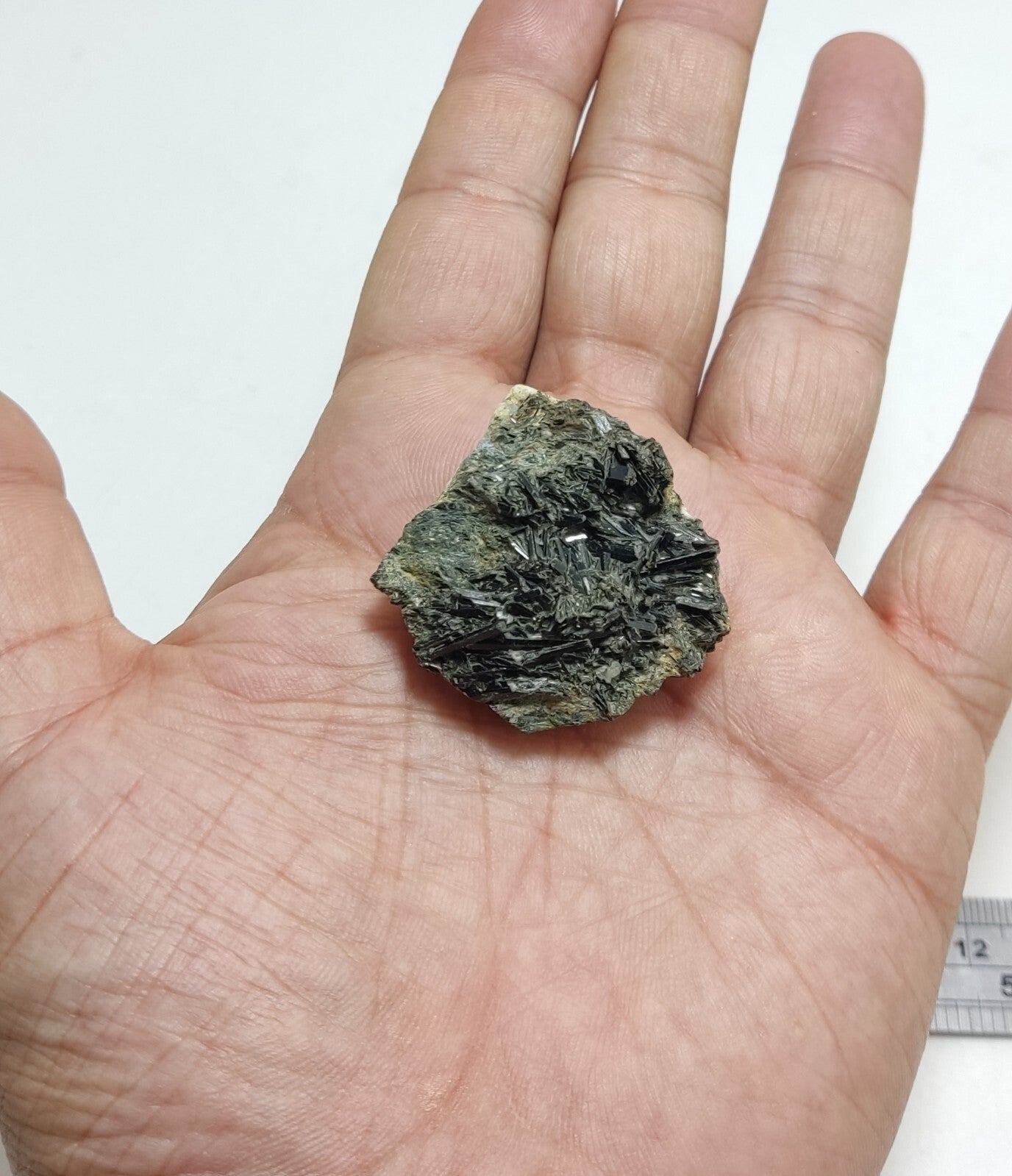 An aesthetic specimen of terminated aegirine crystals on matrix 26 grams