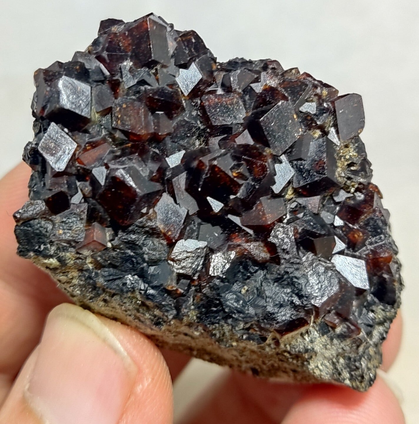 An Aesthetic Andradite Garnets Cluster 77 grams