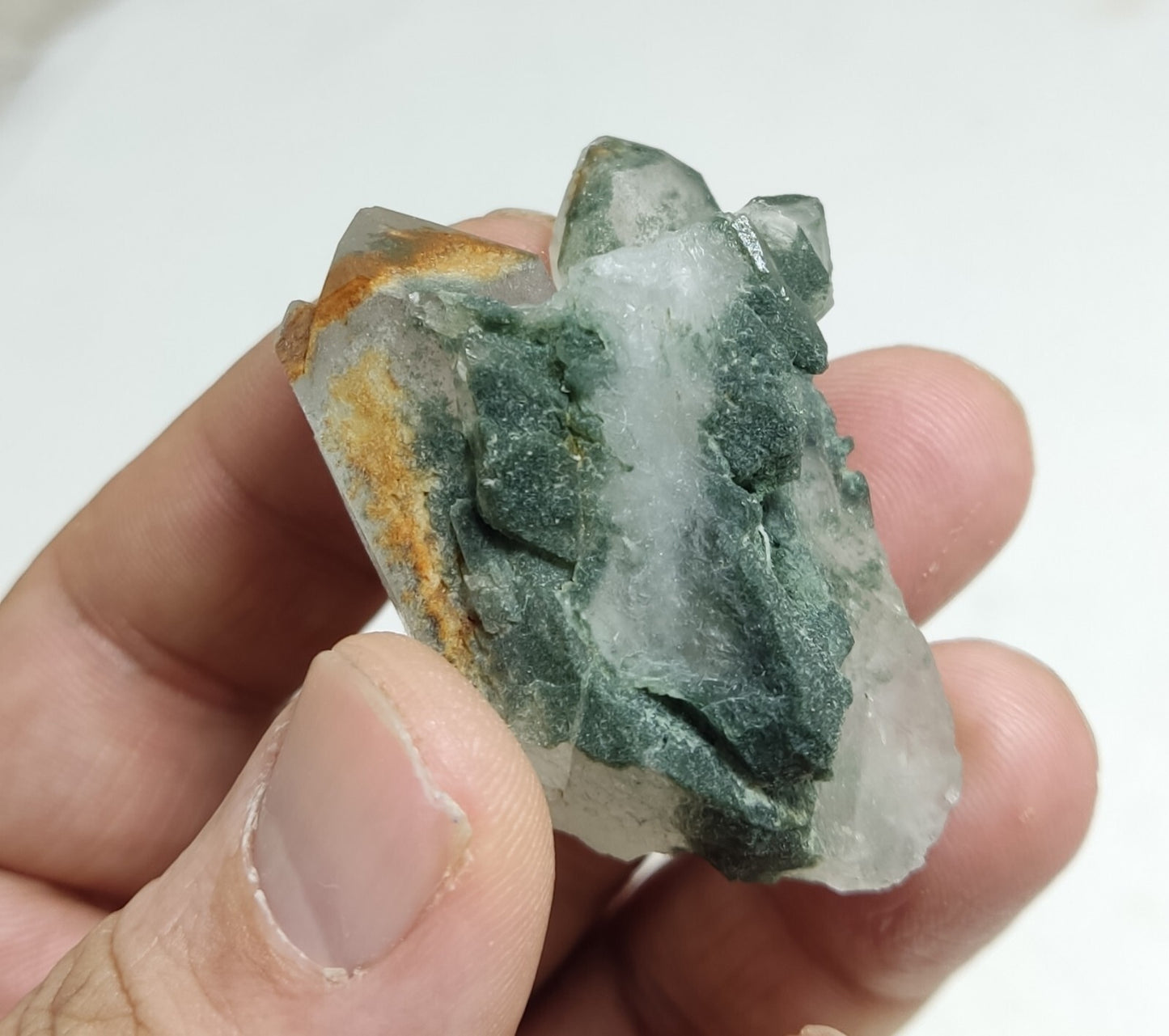 An Aesthetic Natural beautifully terminated Chlorite Quartz cluster 44 grams
