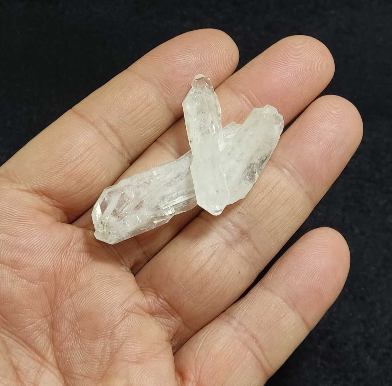An Aesthetic terminated specimen of Faden Quartz crystal 13 grams