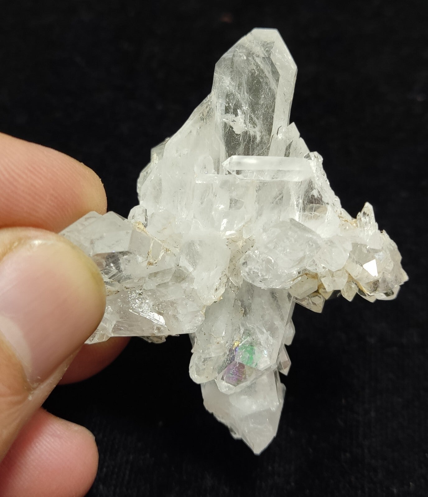 An Aesthetic Natural beautifully terminated Quartz cluster 28 grams