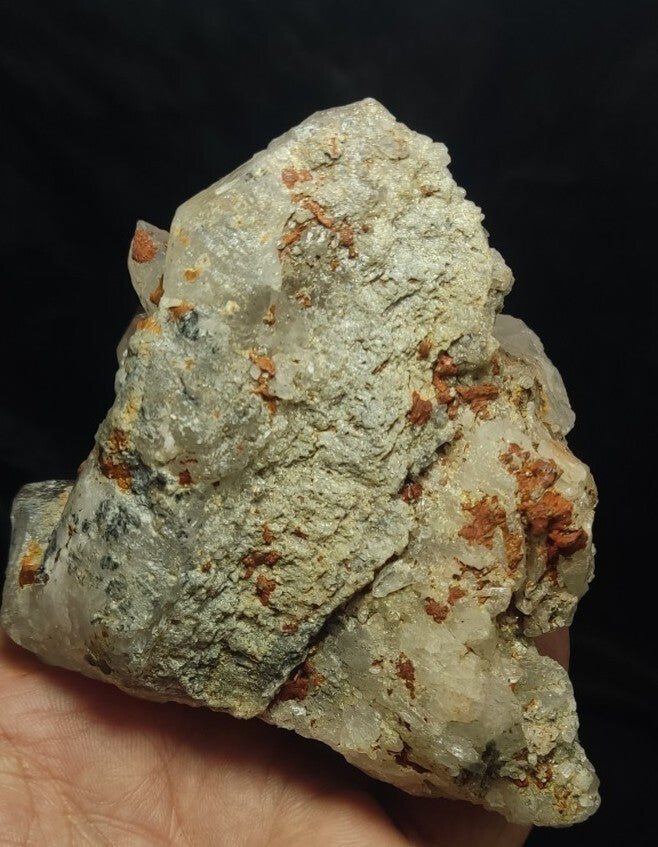 Natural terminated Quartz Specimen with Siderite 412 grams