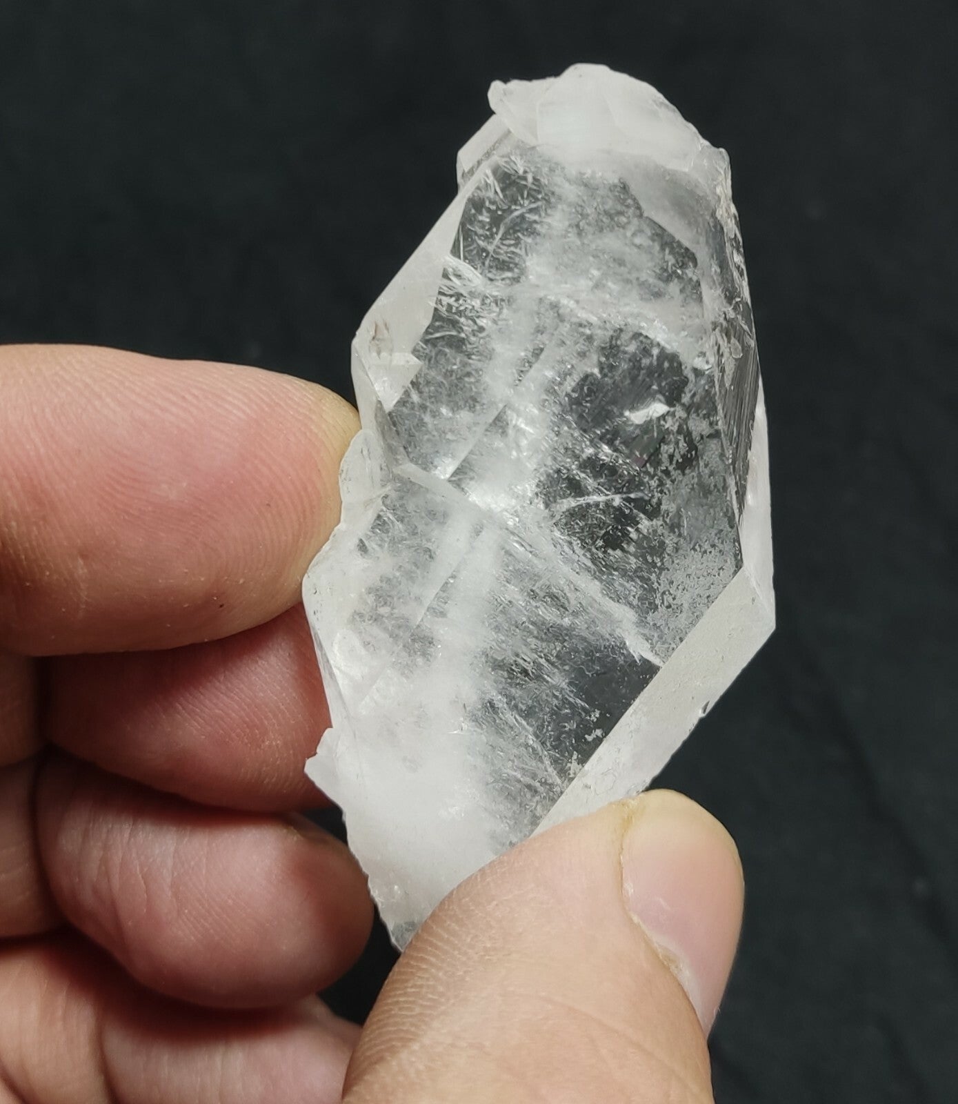 An amazing specimen of terminated faden Quartz crystal 30 grams