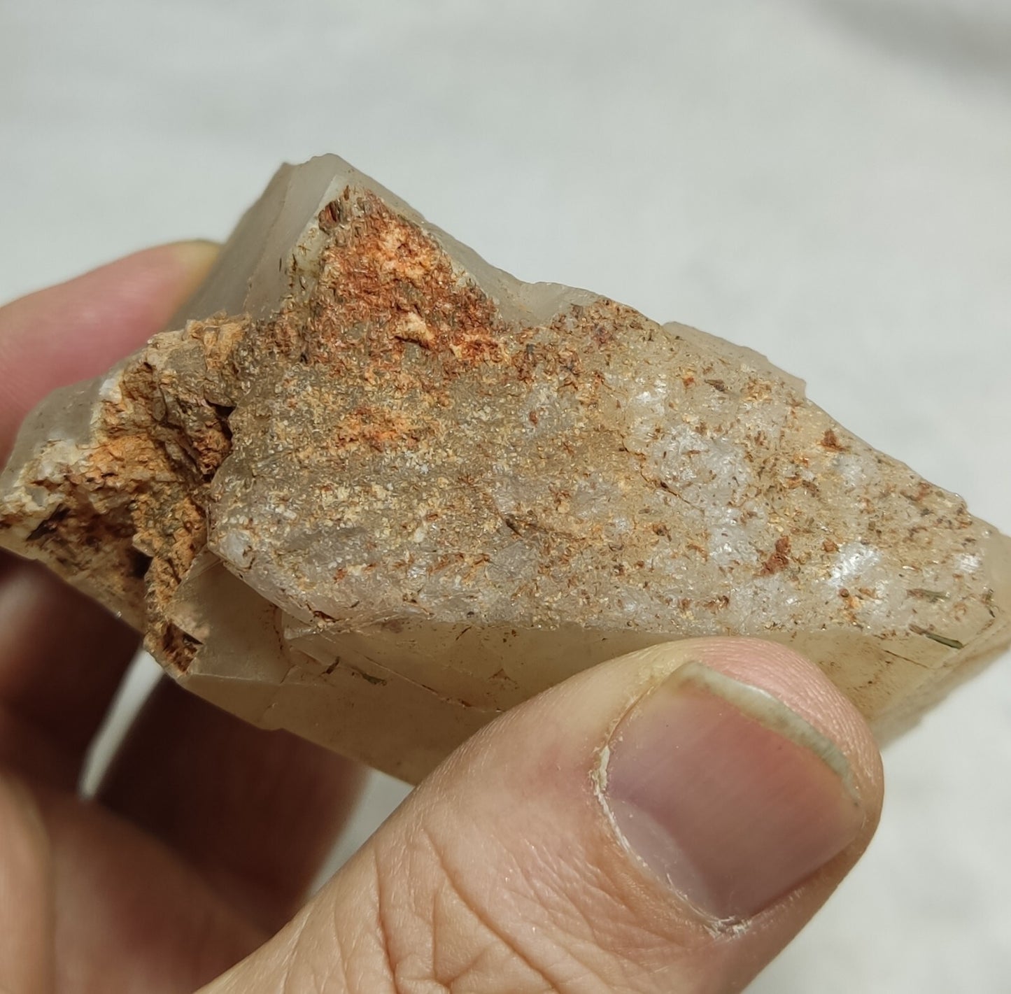 An Aesthetic terminated Quartz floater with needle inclusions 265 grams