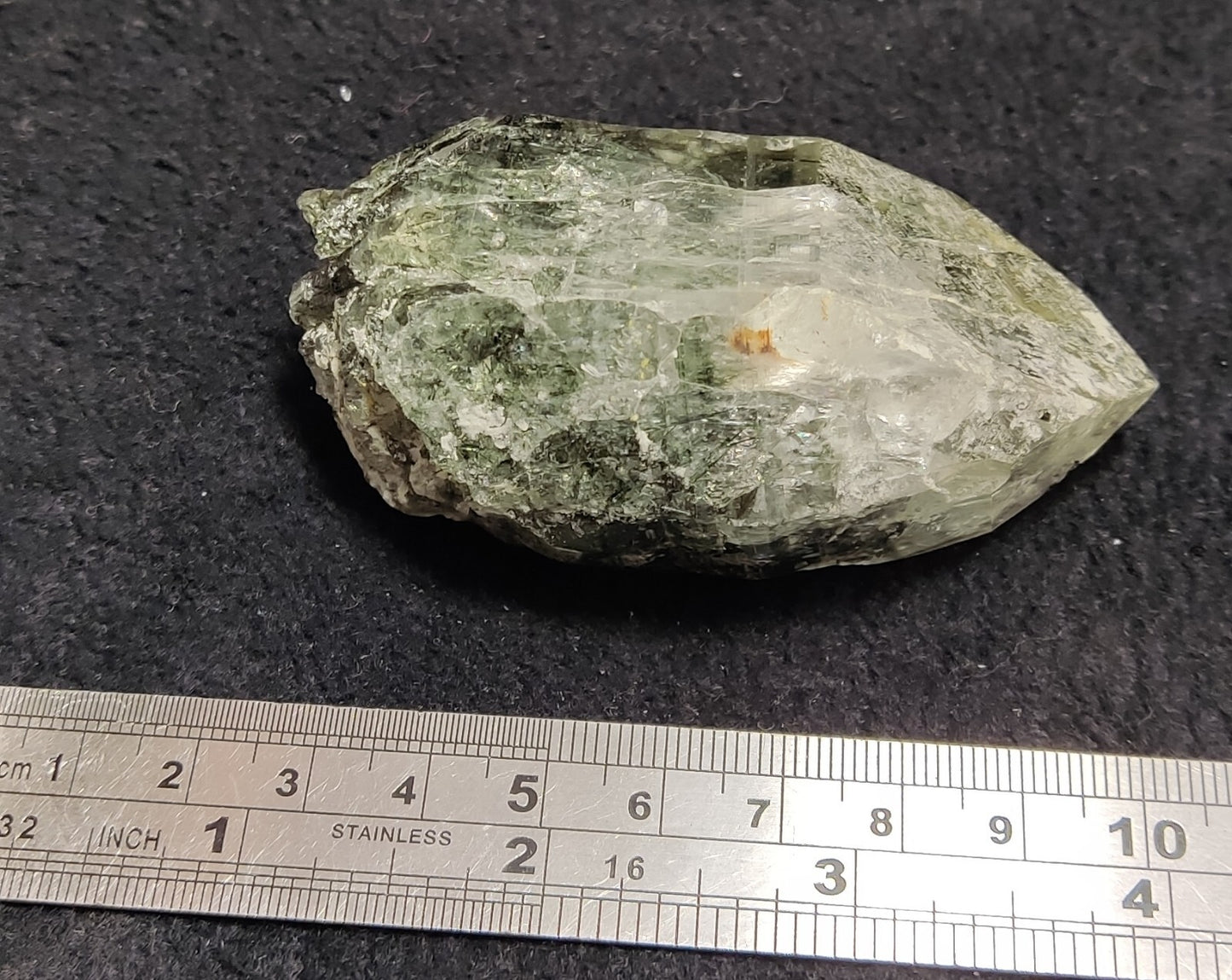 An Aesthetic Natural terminated chlorite quartz crystal 129 grams
