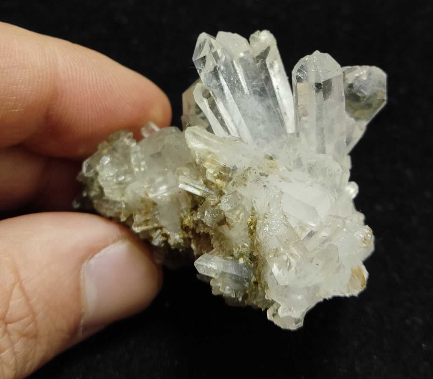 An Aesthetic specimen of quartz on matrix  62 grams