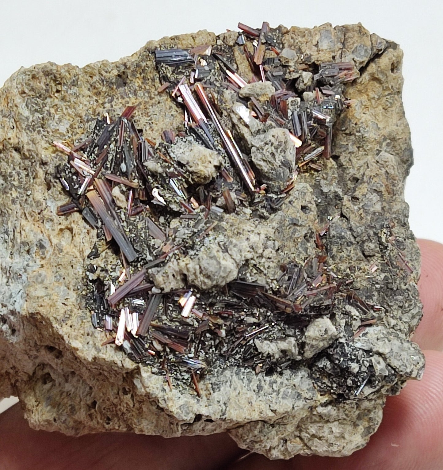 An Aesthetic Natural specimen of rutile crystals on matrix 152 grams