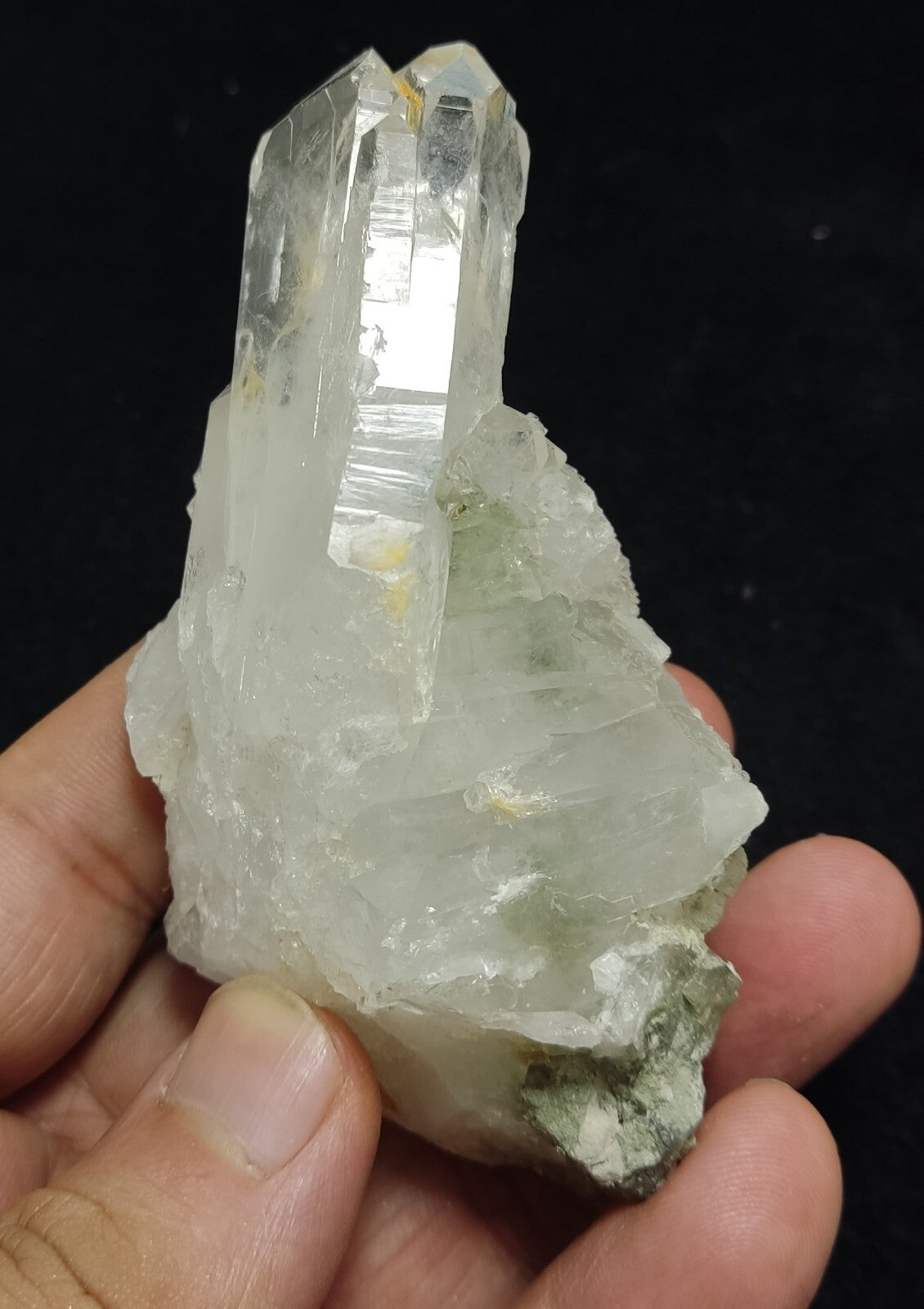 An Aesthetic specimen of chlorite Quartz cluster 167 grams