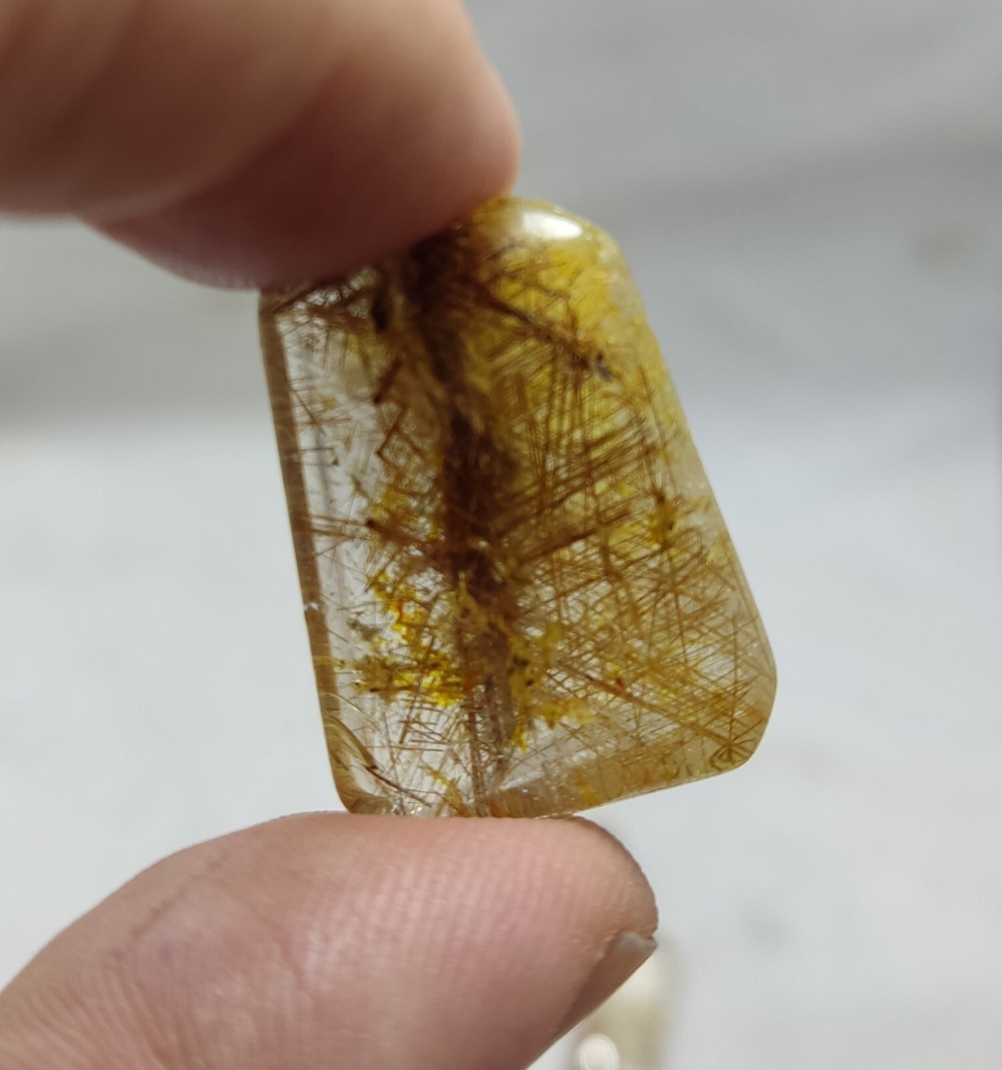 An amazing lot of Rutilated polished quartz tumbles 45 grams