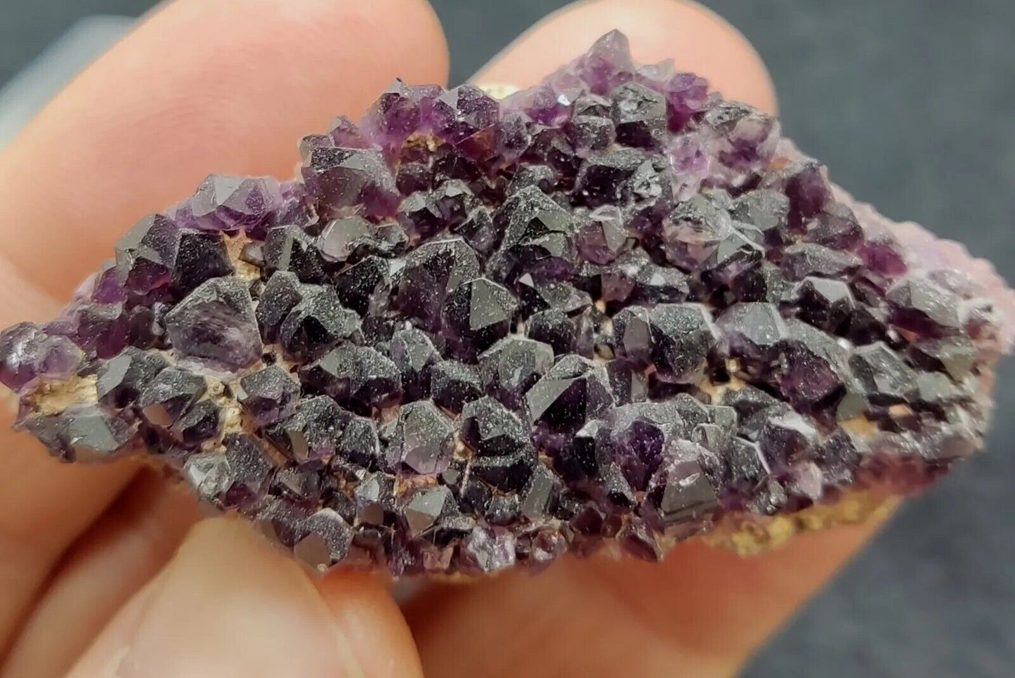 An Aesthetic specimen of druzy amethyst cluster 38 grams