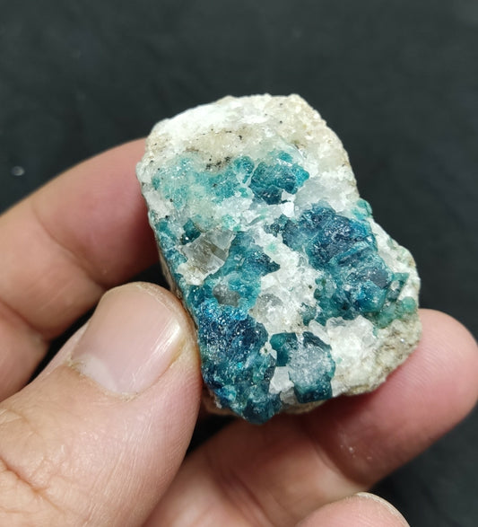 Amazing specimen of fluorescent sodalite-Lazurite on matrix 63 grams