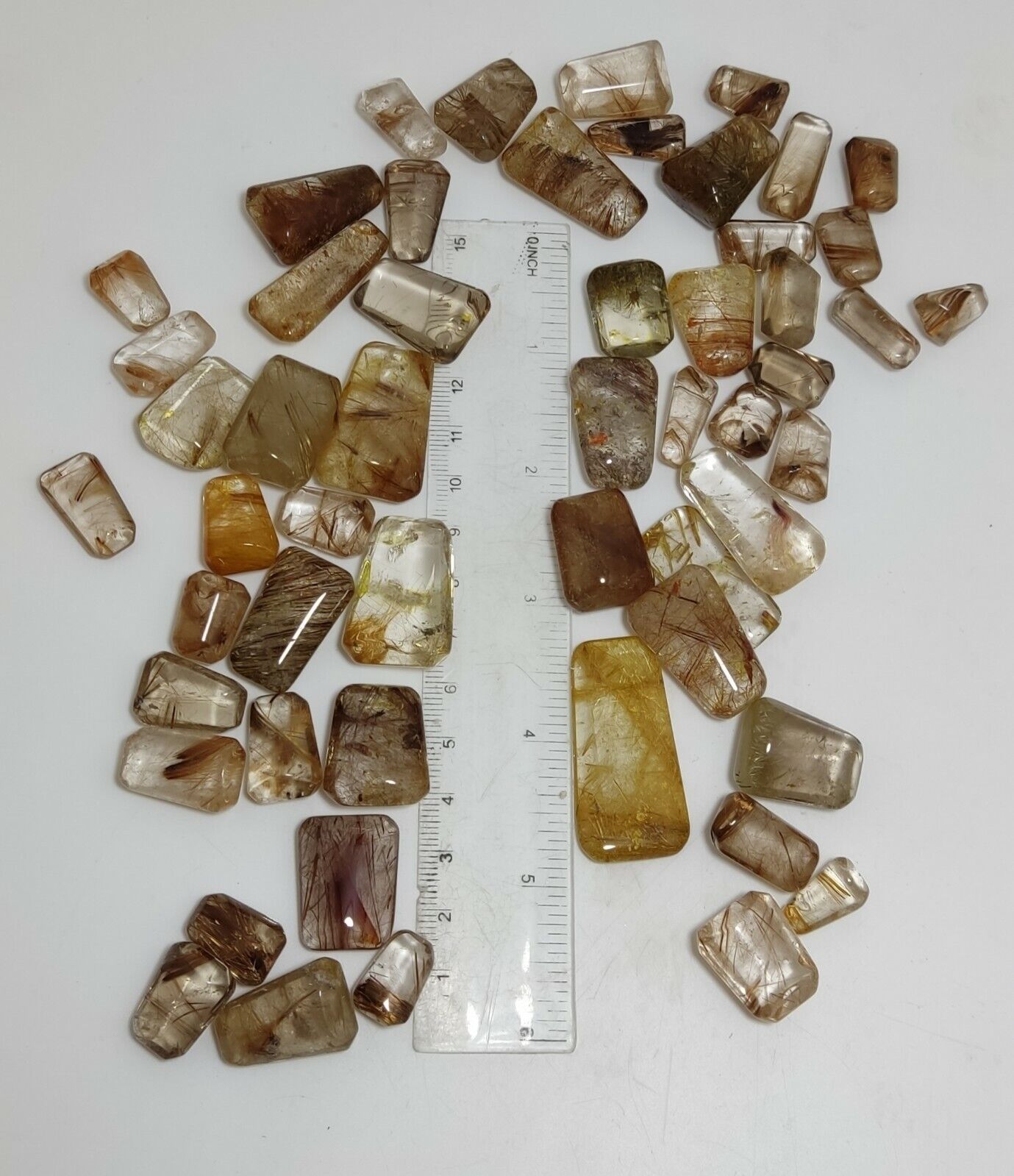 230 grams Rutilated polished quartz tumbles