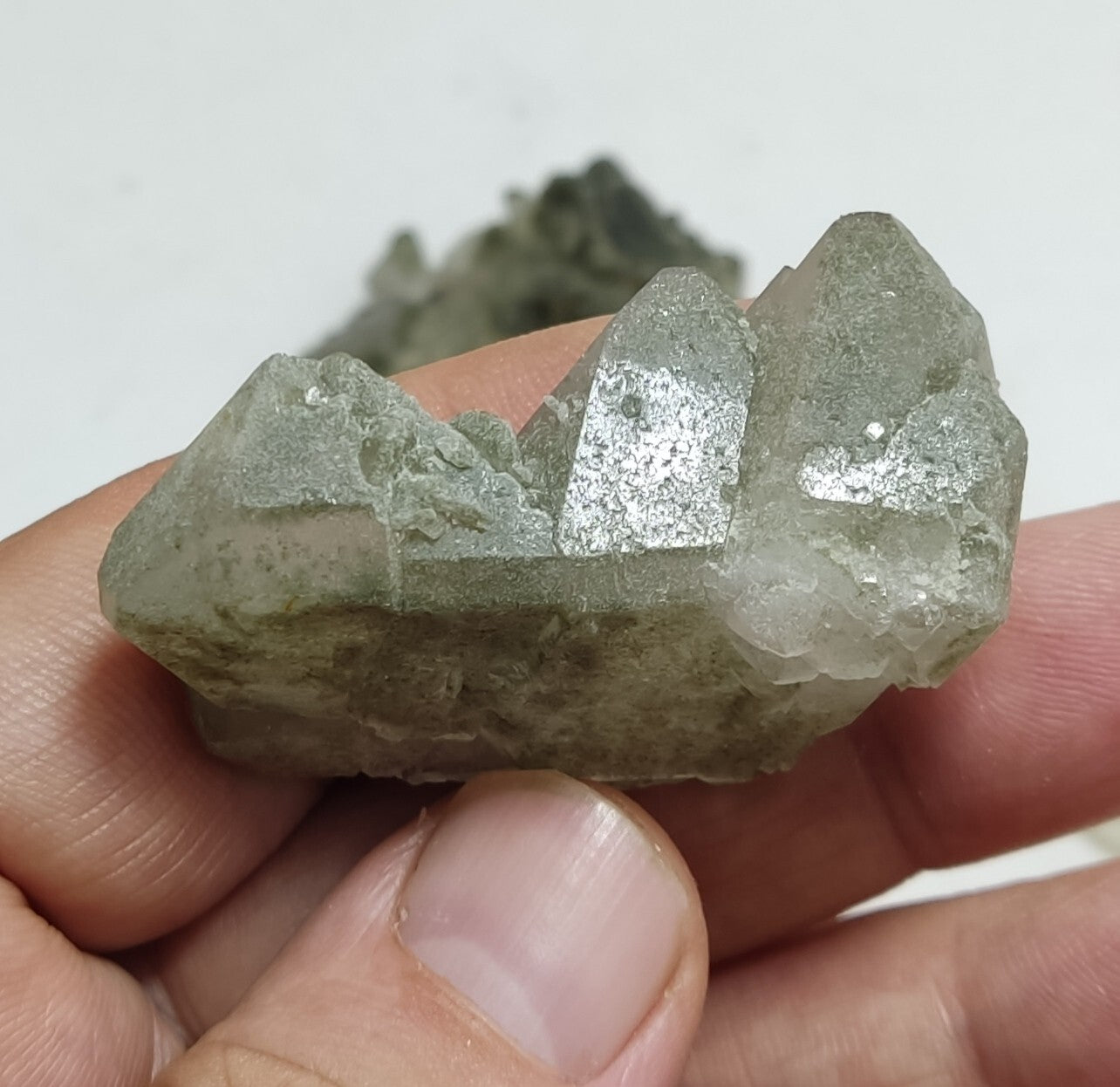 An Aesthetic terminated chlorite Quartz clusters lot of  4 specimens