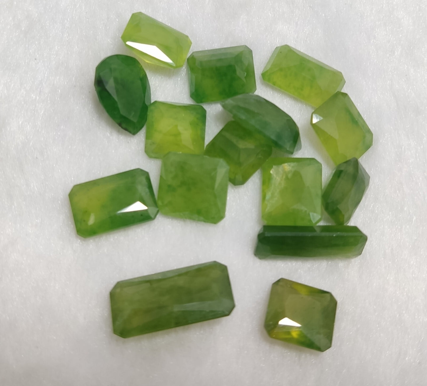105 Carats faceted hydrogrossular vesuvianite gems