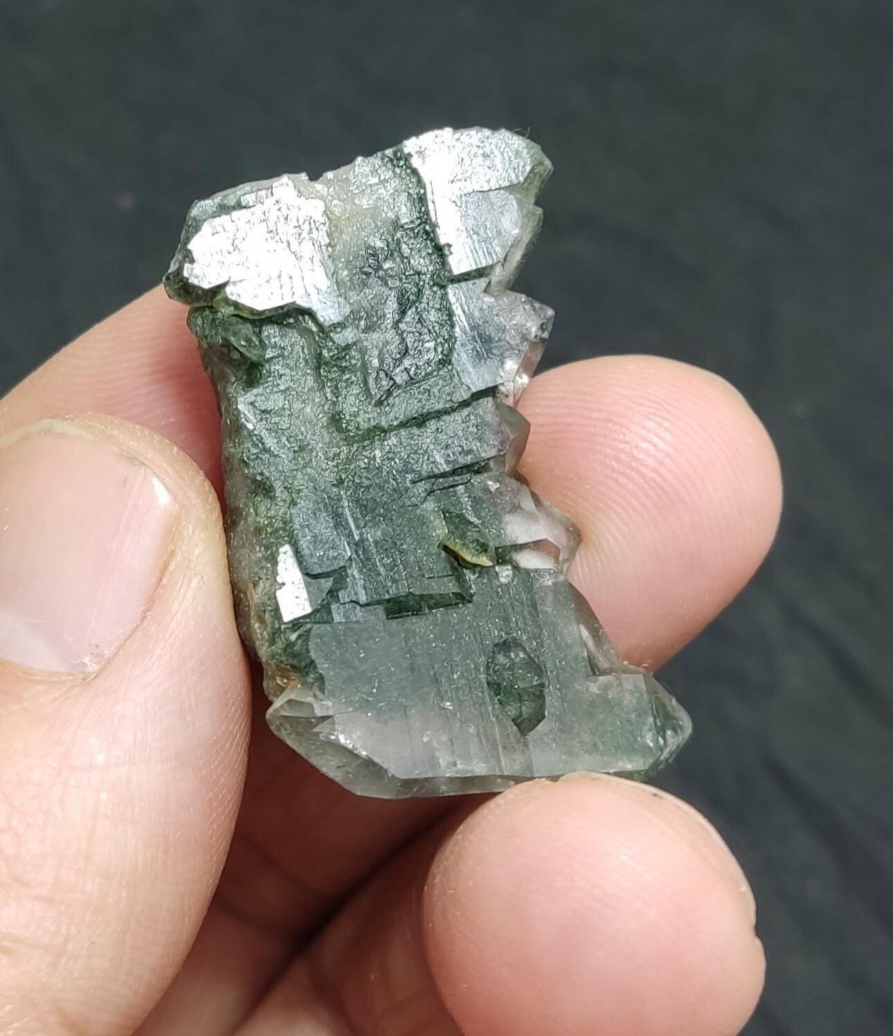 A very Aesthetic Natural beautifully terminated Chlorite Quartz crystal 12 grams