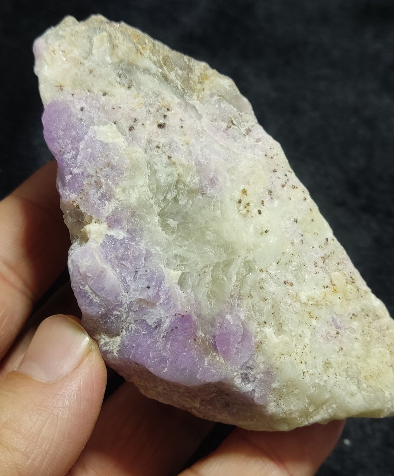 An amazing specimen of fluorescent rough hackmanite chunk 237 grams