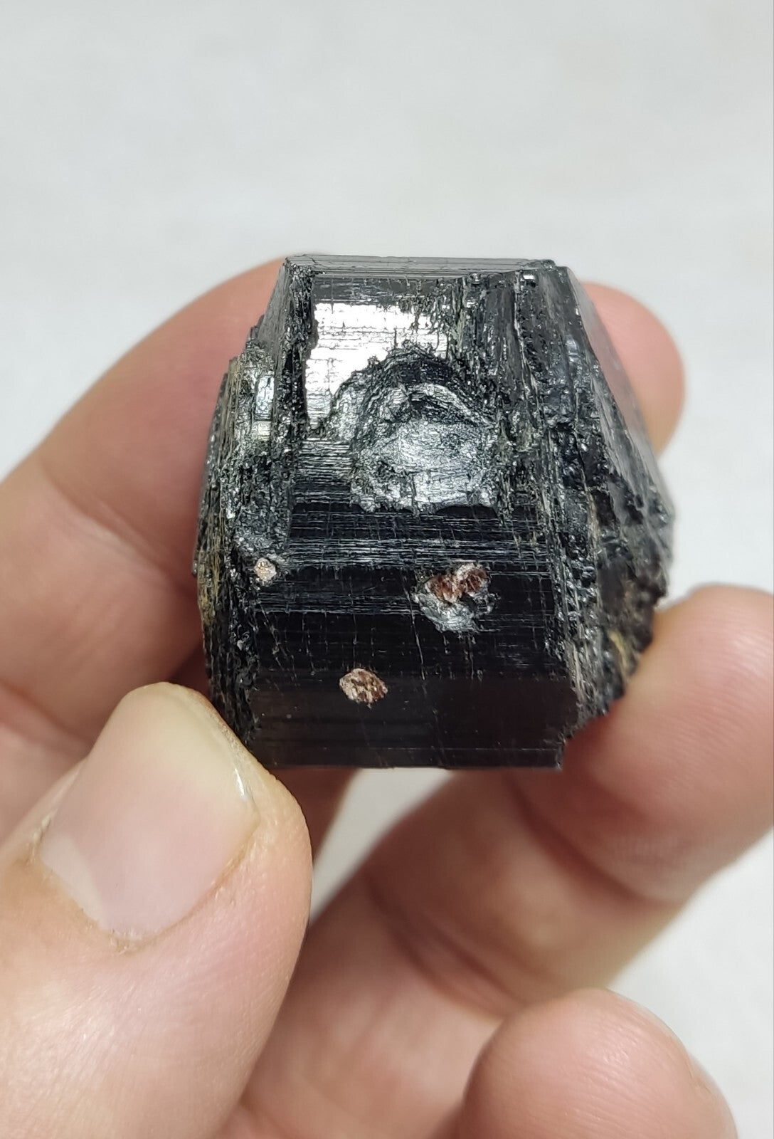 An amazing specimen of terminated black tourmaline 62 grams