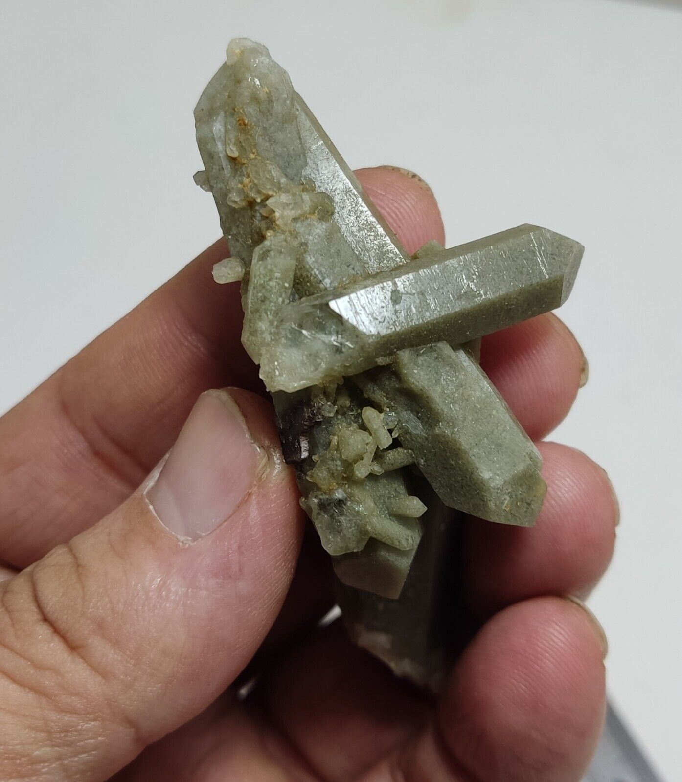 An Aesthetic Natural terminated Chlorite Quartz specimen with brookite 36 grams