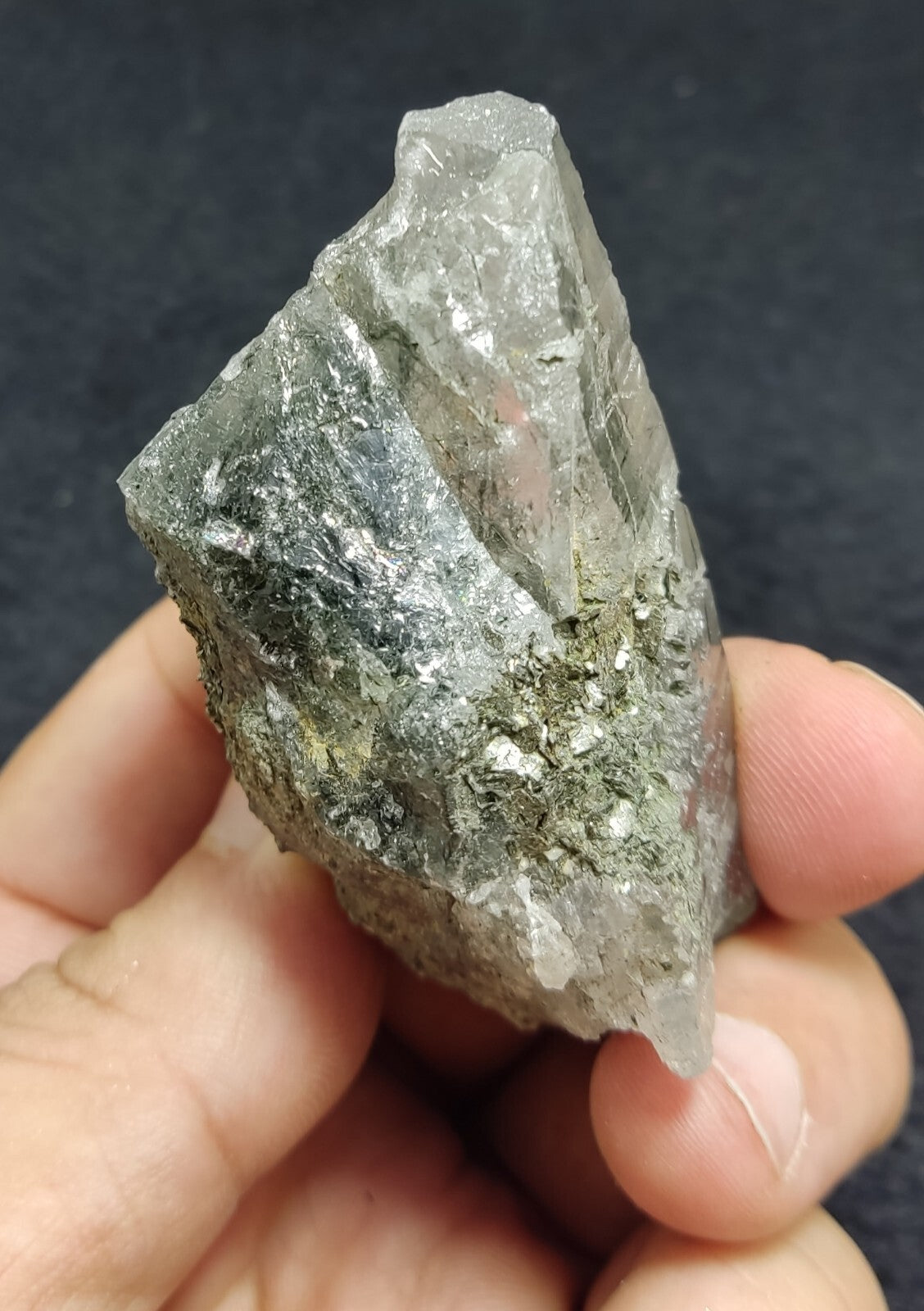 An Aesthetic Natural terminated Chlorite Quartz crystal 100 grams