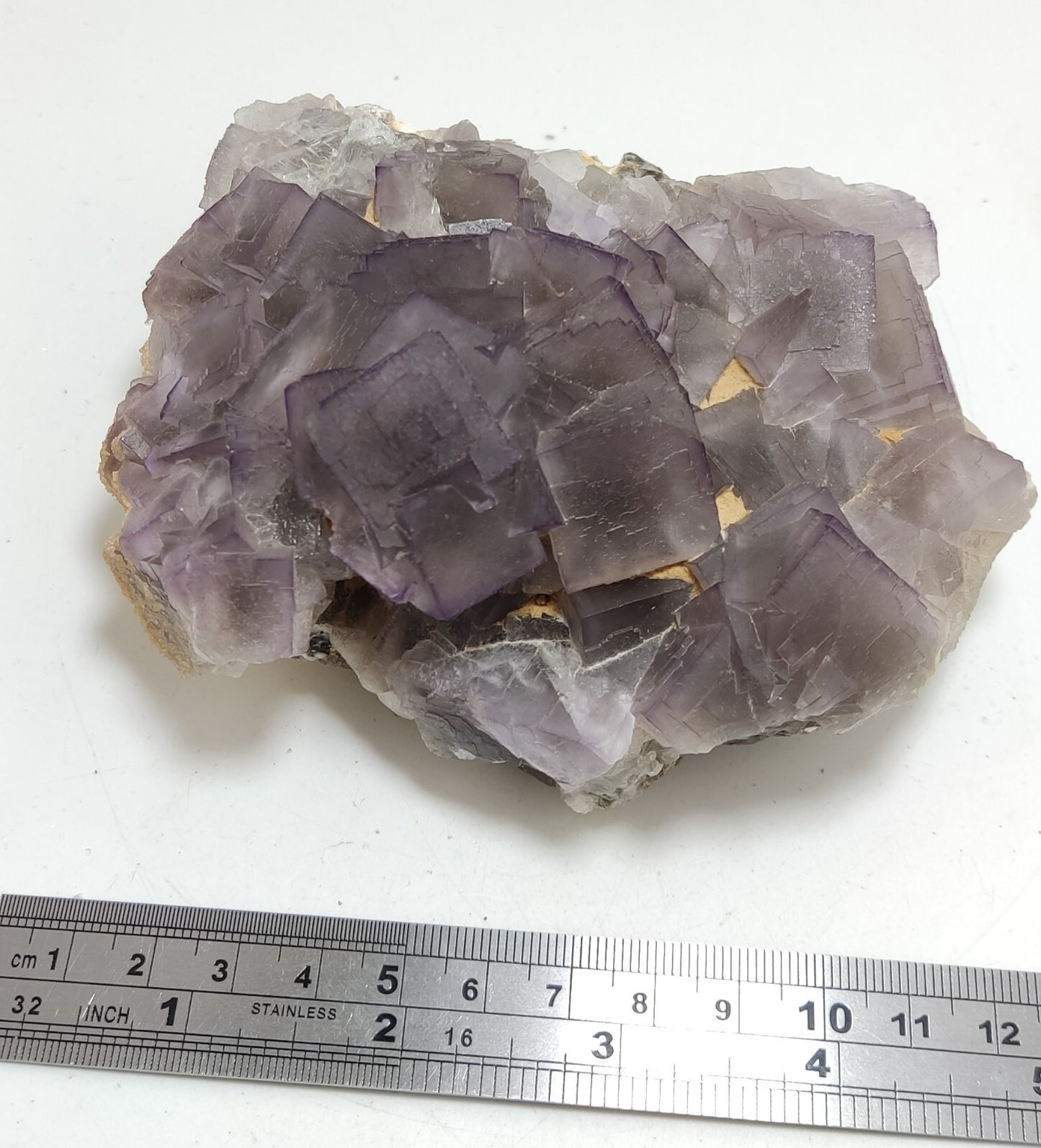 An amazing specimen of cubic light purple color Fluorite 706 grams