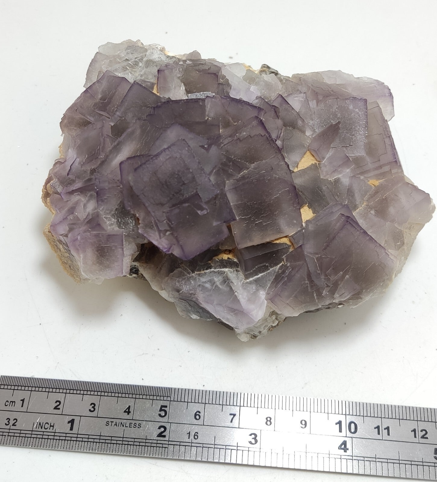 An amazing specimen of cubic light purple color Fluorite 706 grams